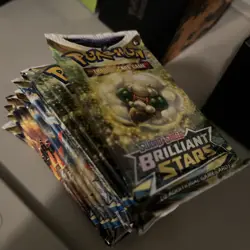 Lot of (15) Pokemon TCG Sword & Shield Brilliant Stars Booster Packs New/Sealed - Image 2