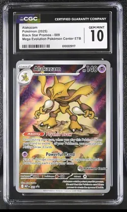 Pokemon Alakazam Pokemon Center Stamped ETB Black Star Promo 009 CGC 10 PSA 10 - Image 1