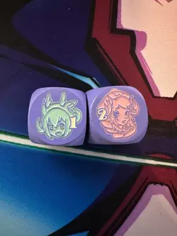 Amanda Lapalme Manamoon Yugioh Dragonmaid Metal Dice Purple - Image 1