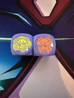 Amanda Lapalme Manamoon Yugioh Dragonmaid Metal Dice Purple - Image 2