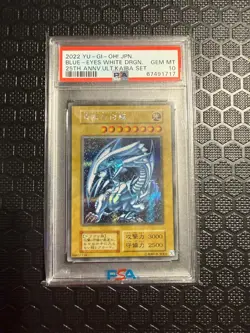 PSA 10 Blue Eyes White Dragon Kaiba 25th Anniversary Yu-gi-oh Japanese - Image 1