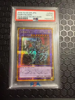 Yu-Gi-Oh Dark Paladin Gold Secret Rare Card GP16-JP007 Psa 10 - Image 1