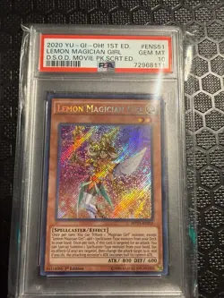Yugioh Lemon Magician Girl PSA 10 Secret Rare MVP1-ENS51 1st Edition - Image 1