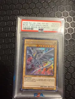 PSA 10 1st Blue Eyes White Dragon MVP1-ENS55 DSOD Movie Secret Rare Promo YuGiOh - Image 1