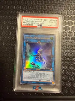 YUGIOH APOLLOUSA BOW OF THE GODDESS MAMA-EN075 1ST PSA 10 - Image 1
