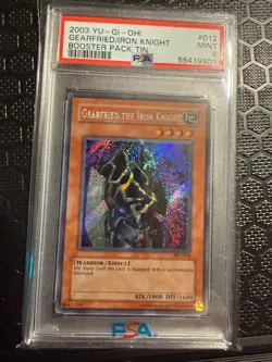2003 Yu-Gi-Oh! Gearfried The Iron Knight BPT-012 PSA 9 MINT - Image 1