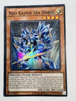 Yugioh Neo Kaiser Sea Horse SDWD-EN004 Super Rare 1st Edition Near Mint - Image 1
