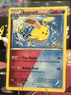 Pokemon TCG Azumarill 77/114 Common Non Holo Steam Siege Shiny 2016 Card LP - Image 1