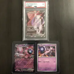 2025 Pokemon Destined Rivals Rocket's Mewtwo EX Ultra Rare PSA 9 Plus Card! - Image 1