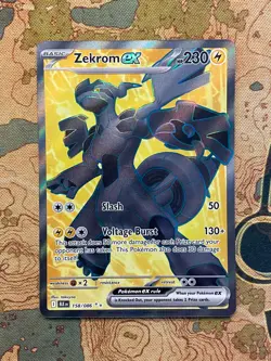 Pokemon Card TCG - Zekrom ex 158 Secret Rare Full Art SV: Black Bolt Near Mint - Image 1