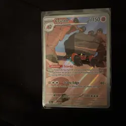 Pokemon Crustle Card 130/086 SV: Black Bolt Holo Illustration Rare NM Or Better - Image 1