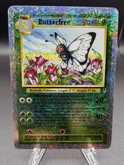 Pokemon TCG Butterfree Legendary Collection Reverse Holo Rare Card 21/110 - DMG - Image 1