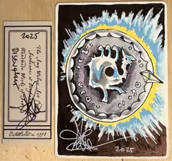 MTG ARTIST PROOF Japanese Disenchant AP Sketch Amy WEBER Magic - Image 1