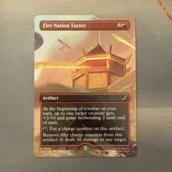 Fire Nation Turret MINT Borderless 64 Avatar Eternal TLE MTG Rare Unplayed M/NM - Image 1