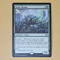Magic MTG - Scute Swarm-Commander: Duskmourn: House of Horror DSC R #197 - Image 1