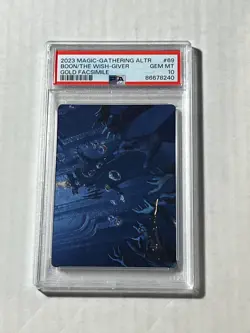 2023 MTG Lord of the Rings Art Series Boon of Wish Giver Gold PSA 10 GEM MINT - Image 1