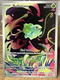 2025 POKEMON BULBASAUR 133/132 SECRET RARE FULL ART HOLO MEGA EVOLUTIONS NM - Image 1