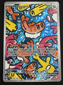 Pokemon TCG Tatsugiri Twilight Masquerade Illustration Rare Card 186/167 NM - Image 1
