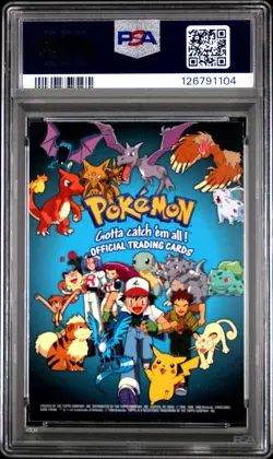 1999 TOPPS POKEMON TV CHECKLIST PSA 9 - Image 2
