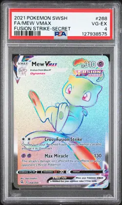 Mew Vmax #268 2021 Pokemon Sword & Shield Fusion Strike PSA 4 250001 - Image 1