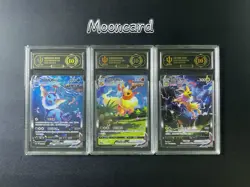 APH Black 10* Pokemon Chinese Vaporeon VMAX Full Art CSHC 006/009 3-piece set - Image 1