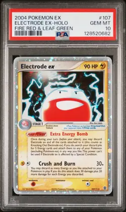 2004 POKEMON EX FIRE RED & LEAF GREEN #107 ELECTRODE EX-HOLO PSA 10 - Image 1