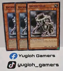 YUGIOH ANCIENT GEAR X3 COMMON DIFFERENT SETS LIGHT PLAYED - Image 1