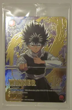 Union Arena TCG Yu Yu Hakusho Hiei UEPR/YYH-1-081 Winner Promo Foil NM SEALED - Image 1