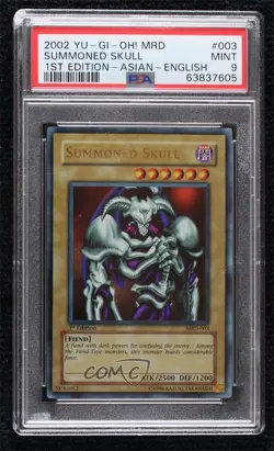 Summoned Skull (Asian - English version) 1st Ed. YuGiOh Metal Raiders PSA 9 MINT - Image 1