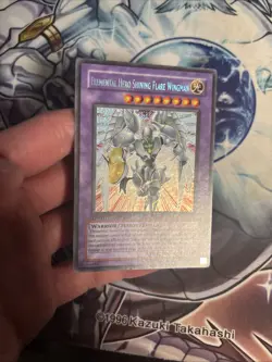 (16) Yugioh Elemental Hero Shining Flare Wingman CT03-EN004 Secret Rare LP - Image 2