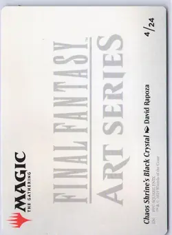 Chaos Shrine's Black Crystal Scene Art Card S Art Series: FINAL FANTASY 4 NM - Image 2