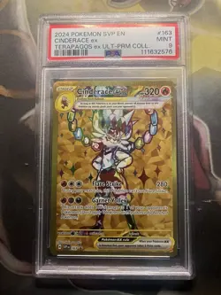 Cinderace ex 163 Sv: Scarlet & Violet Promo Cards Holo PSA 9 - Image 1
