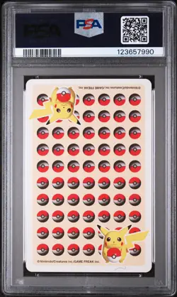 1998 POKEMON STADIUM YELLOW VERSION PLAYING CARDS ACE OF SPADES PIKACHU PSA 8 - Image 2