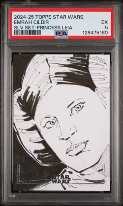 2024-2025 TOPPS STAR WARS SKETCH CARDS EMRAH CILDIR PSA 5 - Image 1