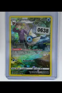 Vaporeon TG02/TG30 Alternate Art Trainer Gallery Brilliant Stars Pokemon Card - Image 1