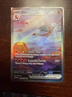 Pokemon TCG Charizard EX Scarlet & Violet 151 Card 199/165 Sir Ultra Rare - Image 1