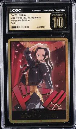 2025 ONE PIECE JAPANESE HEROINES EDITION GOLD DON!! CARD ROBIN CGC 10 PRISTINE - Image 1