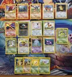 Vintage Pokemon Card Lot WOTC Holo Etc Fire Clefairy Wobbuffet Ditto - Image 1