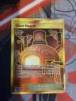 Giant Hearth Holo Pokemon Card Secret Rare 263/236 Sun and Moon Cosmic Eclipse - Image 1