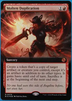 Molten Duplication (Extended Art 79) FOIL Outlaws Thunder Junction MINT 508717 - Image 1