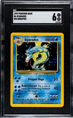 1999 Pokemon Gyarados 006/102 Base Set Holo SGC 6 - Image 1