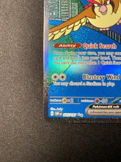 [Evo Line] Pidgeot ex 225/197 Pokemon TCG SV03: Obsidian Flames SIR Holo - Image 5