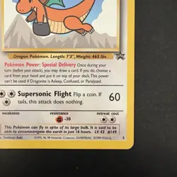 Pokemon Vintage Black Star Promo Dragonite #5 Kid’s WB Rare WotC 2000 - Image 4