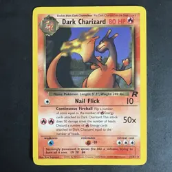 Pokemon Vintage Non-Holo Rare Dark Charizard 21/82 Team Rocket WotC 2000 - Image 1