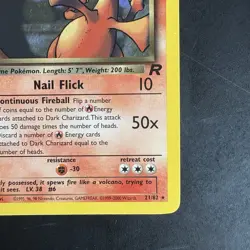 Pokemon Vintage Non-Holo Rare Dark Charizard 21/82 Team Rocket WotC 2000 - Image 4