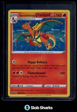2020 POKEMON SWORD & SHIELD BLACK STAR PROMO #SWSH075 SPECIAL DELIVERY CHARIZARD - Image 1
