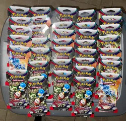Pokemon TCG Scarlet And Violet Base Sleeved Booster Packs Lot of 36 - Image 1