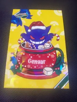 Pokemon 2024 Card Database Christmas Set Gengar #4 Cracked Holo Peru US Seller - Image 1