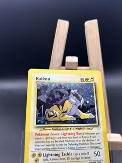 Pokemon TCG Neo Revelation Unlimited Card Raikou 13/64 Holo Rare - LP - Image 5