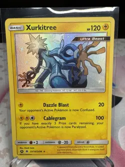 Pokemon TCG Xurkitree Holo Rare Card Hidden Fates SV14/SV94 - Image 1